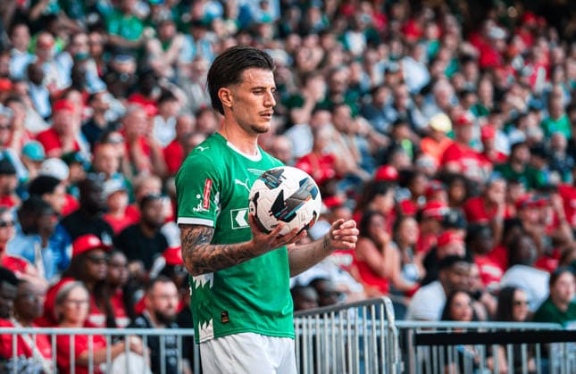 BERN, SWITZERLAND - MAI 24 : Hugo Vandermersch of FC St.Gallen in action during the final Switzerland Cup match between FC Stade Lausanne-Ouchy v FC St-Gallen at Stadion Wankdorf Bern on Mai 24th, 2026 in Bern, Switzerland (Photo by Lara Tissières Press Photo) Copyright: xLaraxTissièresx xSPPx Sportspressphoto_153947