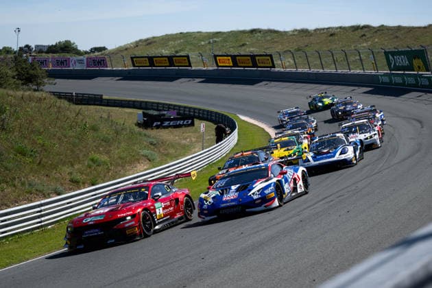 ADAC GT Masters, 3. + 4. Rennen Zandvoort 2026 63 Lamborghini Huracan GT3 EVO 2, LIQUI MOLY Team Engstler Motorsport: Finn Zulauf, Felix Hirsiger, 2 Ford Mustang GT3, Haupt Racing Team: Kiano Blum, Niklas Kalus - picture by Gruppe C Photography Zandvoort Circuit Park Zandvoort Noord-Holland Netherlands Copyright: xGruppexCxPhotographyx