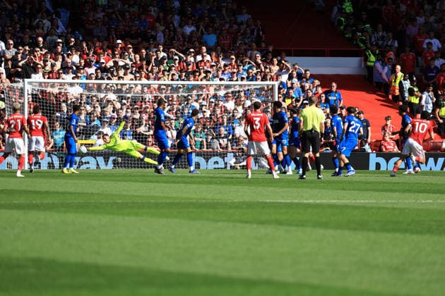 24th May 2026; The City Ground, Nottingham, England; Premier League Football, Nottingham Forest versus Bournemouth; Morgan Gibbs-White of Nottingham Forest takes free kick JeremyxGowersxCromie