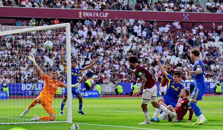 West Ham United v Leeds United, London, UK - 24 May 2026 Pablo of West Ham United puts a good chance wide during the Premier League match between West Ham United and Leeds United at The London Stadium, London on 24 May 2026. ( London The London Stadium London England Copyright: xAlanxStanford PPAUKx PPA-277278