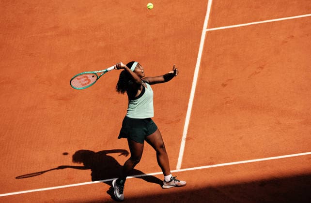 TENNIS - French Open 2026 PARIS,FRANCE,24.MAY.26 - TENNIS - WTA, Tennis Damen Tour, French Open, Roland Garros, Grand Slam. Image shows Hailey Baptiste (USA).  GEPAxpictures xMatthiasxHauer