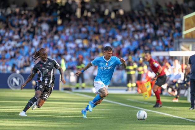 May 24, 2026, Napoli, Campania, ITALIA: Matteo Politano of SSC Napoli During the football match on May 24, 2026, valid for the Italian Serie A - 2025 26 championship in Naples at the Diego Armando Maradona Stadium between SSC Napoli and FC Udinese..Pictured: Napoli ITALIA - ZUMAs236 20260524_aap_s236_012 Copyright: xFabioxSassox