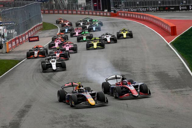 AUTO - FORMULA 2 2026 - MONTREAL 06 TSOLOV Nikola (bul), Campos Racing, Dallara F2 2024, 24 VAN HOEPEN Laurens (nld), Trident, Dallara F2 2024, action, start of the race during the 3rd round of the 2026 FIA Formula 2 Championship from May 22 to 24, 2026 on the Circuit Gilles Villeneuve, in MontrÃ al, Canada - MontrÃ alCanada  Copyright: xXavixBonillax