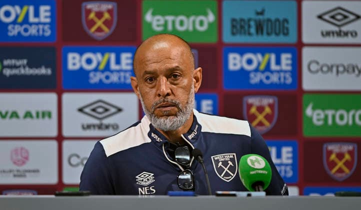 West Ham vs Leeds United, Premier League DaNuno Espirito Santo (West Ham, Manager) in the after match press conference, PK, Pressekonferenz during the West Ham vs Leeds United Premier League match at the London Stadium Stratford. Stratford The London Stadium UK Copyright: xMartinxDaltonx WestHam_vs_Leeds_240526_MD_0043