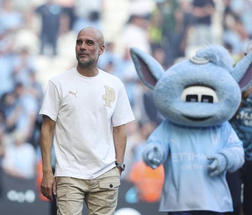 Manchester City v Aston Villa, FA Premier League 24.05.26 Manchester City v Aston Villa, FA Premier League Bradley Ormesher The Times Pep Guardiola manager of Manchester City at end of the match  Copyright: xBradleyxOrmesherx NINTCHDBPICT001083634217