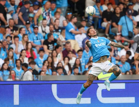May 24, 2026, Napoli, Campania, ITALIA: Pasquale Mazzocchi of SSC Napoli During the football match on May 24, 2026, valid for the Italian Serie A - 2025 26 championship in Naples at the Diego Armando Maradona Stadium between SSC Napoli and FC Udinese..Pictured: Serie A Football Match - 2025 26 Napoli Vs. Udinese  - ZUMAs236 20260524_aap_s236_095 Copyright: xFabioxSassox