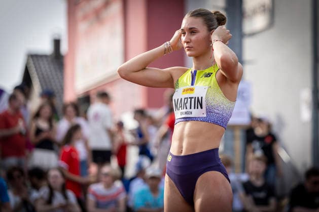 REHLINGEN , GERMANY - MAY 24: Johanna Martin (GER 1. LAV Rostock) before the start of the 400m during the 61. Internationales Pfingstsportfest on 24.05.2026 at the Bungertstadion in Rehlingen-Siersburg (Saarland Deutschland). Saarland Deutschland Copyright: xLeahxKohringx
