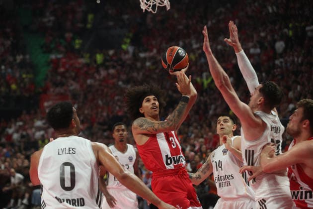 Olympiacos Piraeus v Real Madrid - EuroLeague Final ATHENS, GREECE - MAY 24: Tyson Ward (3) of Olympiacos Piraeus in action during the men s EuroLeague final basketball match between Olympiacos Piraeus and Real Madrid at the Telekom Center in Athens, Greece, on May 24, 2026. Ayhan Mehmet Anadolu Athens Greece. Editorial use only. Please get in touch for any other usage.  Copyright: x2026xAnadoluxAyhanxMehmetx