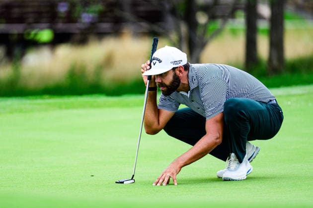 May 24, 2026, Mckinney, Texas, USA: Erik van Rooyen looks across the green in the final round at the CJ Cup Byron Nelson in McKinney. PGA, Golf Herren 2026: THE CJ CUP BYRON NELSON  - ZUMAm348 20260524_znp_m348_004 Copyright: xLuisxRevillaxMatax