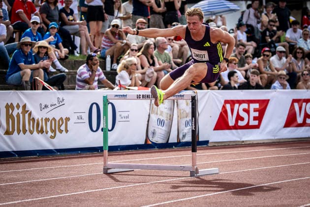 REHLINGEN , GERMANY - MAY 24: Nick Smidt (NED Niederlande), 400m hurdles during the 61. Internationales Pfingstsportfest on 24.05.2026 at the Bungertstadion in Rehlingen-Siersburg (Saarland Deutschland). Saarland Deutschland Copyright: xAxelxKohringx