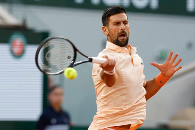 May 24, 2026, Paris, Paris, France: Novak DJOKOVIC (SRB) in action during the tennis Grand Slam of Roland Garros 2026, at Roland Garros Stadium - on May 24 2026 .Paris - France Paris France - ZUMAb253 20260524_zsp_b253_023 Copyright: xLoicxBaratouxx