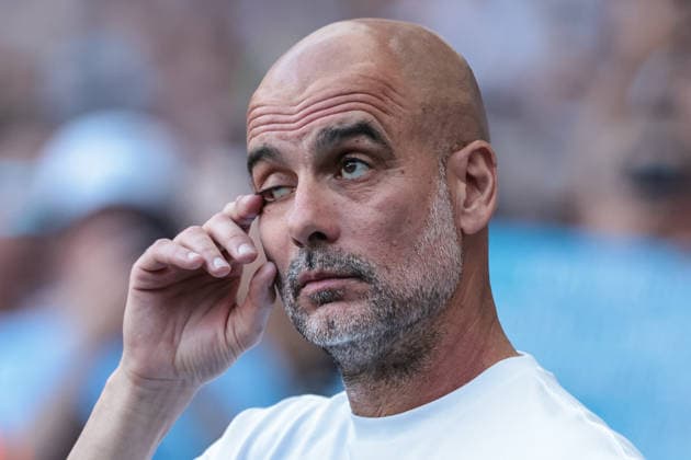 Manchester City v Aston Villa - Premier League Pep Guardiola, manager of Manchester City, appears emotional during the Premier League match between Manchester City and Aston Villa at Etihad Stadium in Manchester, United Kingdom, on May 24, 2026. Manchester Greater Manchester United, ManU Kingdom  Copyright: xNewsxImagesx originalFilename:cosgrove-premierl260524_npAZo.jpg