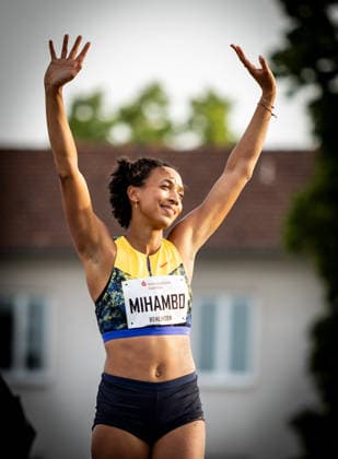 61 International Whitsun Sports Festival Rehlingen Siersburg, 24 05 2026 Malaika Mihambo GER LG Kurpfalz is delighted after her 6.82 meters in the sixth and final attempt in the womens long jump competition Mihambo finally wins by one centimetre in a thrilling and exciting competition 61 International Whitsun Sports Festival on 24 05 2026 at the Bungert Stadium in Rehlingen Siersburg Saarland Copyright: xBEAUTIFULxSPORTS R.xSchmittx