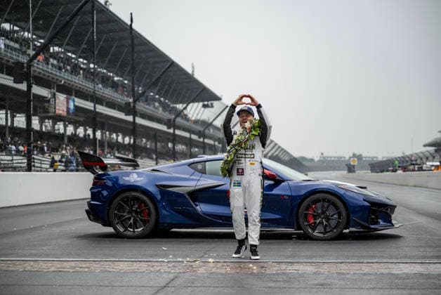 May 24, 2026, Speedway, Indiana, USA: IndyCar, Indy Car, IRL, USA SERIES driver, FELIX ROSENQVIST (60) (SWE) of Varnamo, Sweden, wins the Indianapolis 500 at Indianapolis Motor Speedway in SPEEDWAY, Indiana. INDYCAR SERIES: May 24, 2026: Indianapolis 500: Felix Rosenqvist  - ZUMAa161 20260524_aaa_a161_019 Copyright: xDavidxDahl GMGx