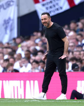 Roberto De Zerbi (Spurs manager) at the Tottenham Hotspur v Everton EPL match, at the Tottenham Hotspur Stadium, London, UK on 24th May, 2026. 