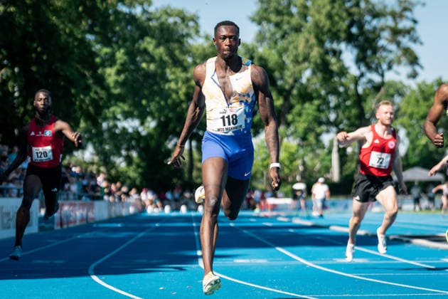 Owen Ansah Hamburger SV, 118, 100m Men , GER, Athletics, Athletics, Whitsun Sports Festival, Mannheim, 25 05 2026, GER, Athletics, Athletics, Whitsun Sports Festival, Mannheim, 25 05 2026 Mannheim Copyright: xStefanxMayerx EP_SMR