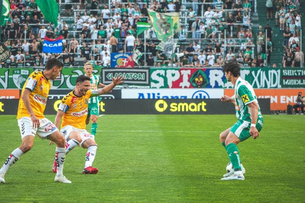 Football Austria, Admiral Bundesliga European Cup Playoff Final ECL 2025 2026, SK Rapid Vienna vs SV Oberbank Ried Allianz Stadium Weststadion, Vienna Hütteldorf Jakob Maximilian Schöller Copyright: xLukasxBierederx