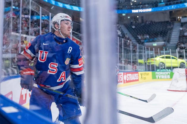 25 05 2026, Zurich, Swiss Life Arena, Ice Hockey World Championships USA Hungary, 19 Matthew Tkachuk United States Zurich Swiss Life Arena Zurich Switzerland Copyright: xJustPictures.ch StefanxEmchx jp-de-StEm-DSC0294220260525