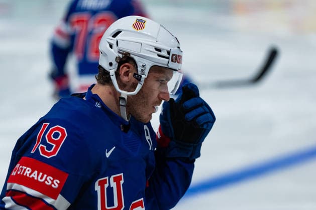 ZURICH, SWITZERLAND - MAY 25: Matthew Tkachuk (United States, 19) during the Preliminary Round - Group A Match 47 between United States and Hungary at the IIHF Ice hockey, Eishockey World Championship, WM, Weltmeisterschaft 2026, Swiss Life Arena on May 25, 2026 in Zurich, Switzerland. Zurich Switzerland Copyright: xTimoxSteinx