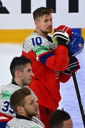 Roman Cervenka of Czech Republic after losing the game at the IIHF World Championship, WM, Weltmeisterschaft Group B match Czech Republic vs Norway on May 25, 2026, Fribourg, Switzerland. (CTKxPhoto RadekxPetrasek) CTKPhotoP2026052506350  CTKPhotoP2026052506350