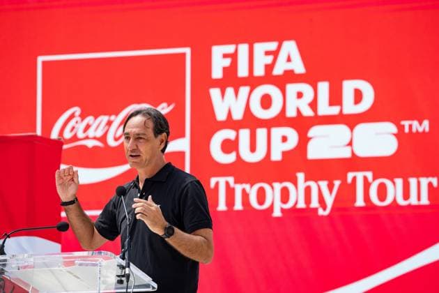 May 25, 2026, Toronto, On, Canada: FIFA legend Alessandro Nesta speaks during a FIFA World Cup, WM, Weltmeisterschaft, Fussball Trophy Tour event at Nathan Phillips Square in Toronto on Monday, May 25, 2026. Canada News - May 25, 2026  - ZUMAc35_ 20260525_zaf_c35_062 Copyright: xArlynxMcadoreyx