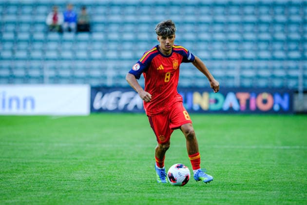 UEFA Under-17 European Championship, EM, Europameisterschaft Estonia 2026 Mauro Valeiro Mendez in action during the UEFA Under-17 European Championship Group-A match between Estonia U-17 vs Spain U-17 national teams, Tallinn Estonia 25.05.2026 Tallinn A Le Coq Arena Estonia Copyright: xMaurixLevandix