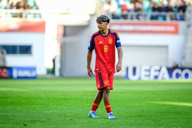 UEFA Under-17 European Championship, EM, Europameisterschaft Estonia 2026 Mauro Valeiro Mendez in action during the UEFA Under-17 European Championship Group-A match between Estonia U-17 vs Spain U-17 national teams, Tallinn Estonia 25.05.2026 Tallinn A Le Coq Arena Estonia Copyright: xMaurixLevandix