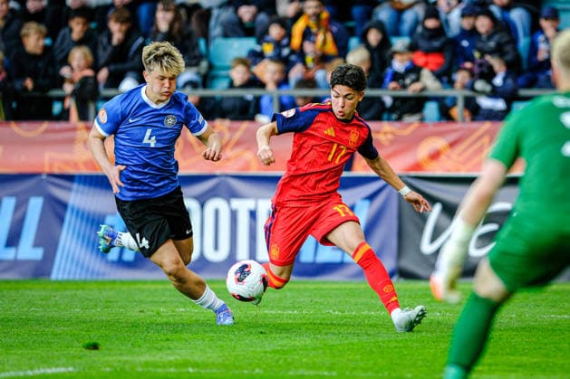 UEFA Under-17 European Championship, EM, Europameisterschaft Estonia 2026 Joaquin Manuel Sanchez Flores in action during the UEFA Under-17 European Championship Group-A match between Estonia U-17 vs Spain U-17 national teams, Tallinn Estonia 25.05.2026 Tallinn A Le Coq Arena Estonia Copyright: xMaurixLevandix