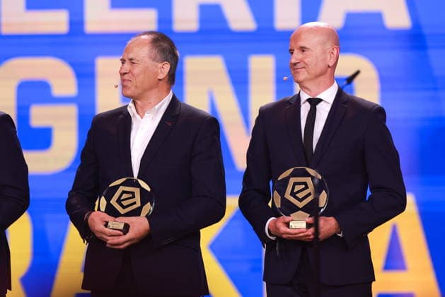 2026.05.25 Warszawa pilka nozna ekstraklasa Gala Ekstraklasy 2026 N z Marek Chojnacki, Tomasz Wieszczycki Foto Przemyslaw Szyszka PressFocus 2026.05.25 Warszawa Football - Ekstraklasa Awards Gala 2026 Gala Ekstraklasy 2026 Marek Chojnacki, Tomasz Wieszczycki Credit: Przemyslaw Szyszka PressFocus NEWSPIX.PL --- newspix.pl 
