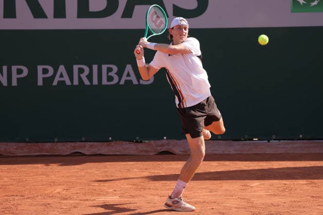 Ignacio Buse, PER, during first round of 2026 French Open at Roland Garros, Paris, 25 05 2026