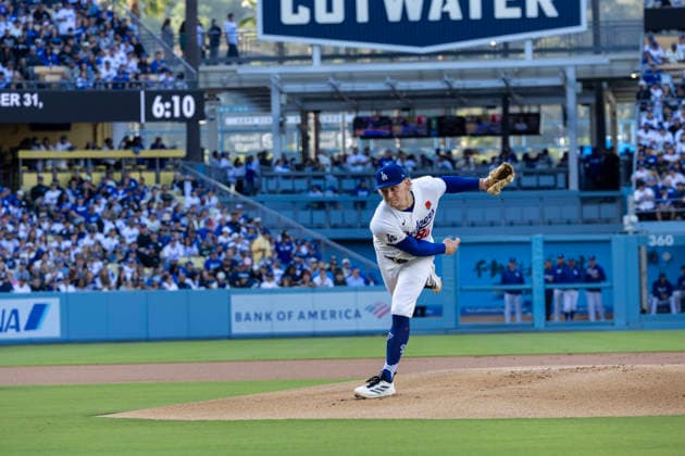 May 25, 2026, Los Angeles, California, United States: Emmet Sheehan 80 of the Los Angeles Dodgers warms up prior to the game between the Colorado Rockies and the Los Angeles Dodgers at UNIQLO Field at Dodger Stadium on Monday, May 25, 2026 in Los Angeles, California.. Los Angeles United States - ZUMAa60_ 20260525_zaf_a60_012 Copyright: xArmandoxArorizox