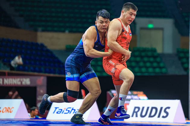 U23 Wrestling Asian Championships 92kg FS Sadirdin Daminjonov UZB df Viet Trung Tran VIE Copyright: xAmirrezaxAliasgarix xUnitedxWorlx Kadir Caliskan United World Wr