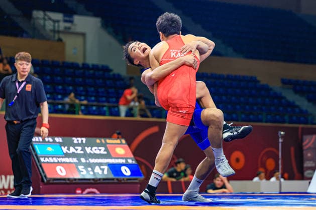 U23 Wrestling Asian Championships 92kg FS Ulukbek Soorombekov KGZ df Beibarys Kassymbek KAZ Copyright: xAmirrezaxAliasgarix xUnitedxWorlx Kadir Caliskan United World Wr