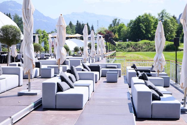 GOLF - Austrian Alpine Open KITZBUEHEL,AUSTRIA,26.MAY.26 - GOLF - DP World Tour, Austrian Alpine Open, GC Kitzbuehel-Schwarzsee-Reith, preview. Image shows VIP Area  GEPAxpictures xAmirxBeganovic