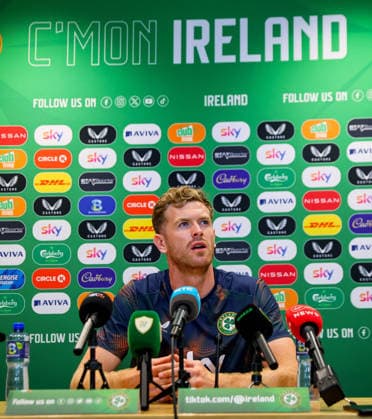 Republic of Ireland press conference, PK, Pressekonferenz FAI HQ, Dublin 26 5 2026 Nathan Collons Nathan Collons 26 5 2026  Copyright: x INPHO RyanxByrnex RB1_1149