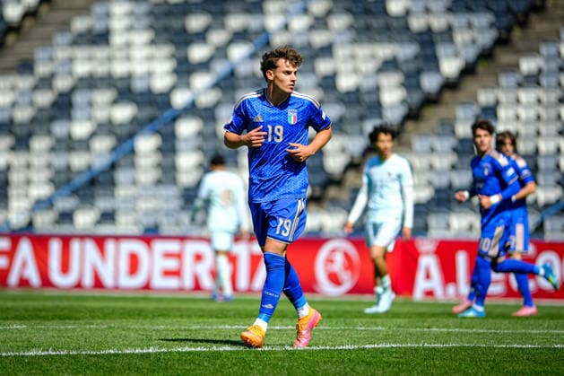 UEFA Under-17 European Championship, EM, Europameisterschaft Estonia 2026 Tommaso Casagrande in action during the UEFA Under-17 European Championship Group-A match between Italy U-17 vs France U-17 national teams, Tallinn Estonia 26.05.2026 Tallinn A Le Coq Arena Estonia Copyright: xMaurixLevandix