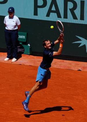 Daniil Medvedev in first round action French Open Tennis, Day Three, Tennis, Roland Garros, Paris, France - 26 May 2026Paris Roland Garros France EDITORIAL USE ONLY No use with unauthorised audio, video, data, fixture lists, club league logos or live services. Online in-match use limited to 120 images, no video emulation. No use in betting, games or single club league player publications. Copyright: xJavierxGarcia Shutterstockx 16898258aq
