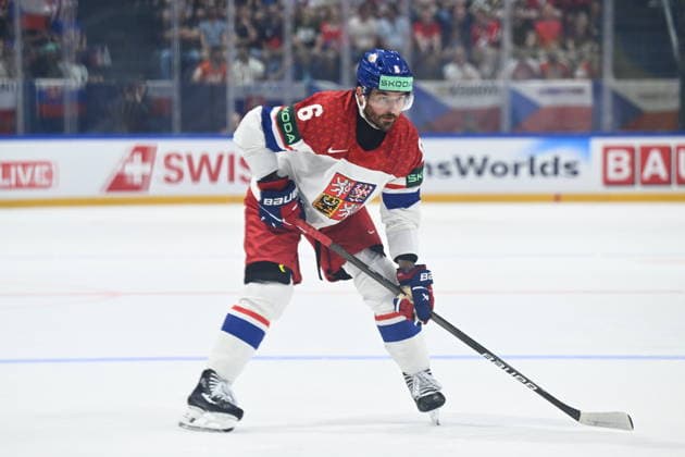 Michal Kempny of Czech Republic during the IIHF World Championship, WM, Weltmeisterschaft Group B match Czech Republic vs Canada on May 26, 2026, Fribourg, Switzerland. (CTKxPhoto RadekxPetrasek) CTKPhotoP2026052608745  CTKPhotoP2026052608745