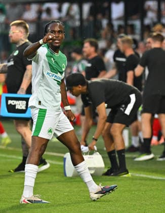 26 05 2026 Soccer season 2025 2026 Relegation 2 Soccer Bundesliga second leg SpVgg Greuther Fürth Kleeblatt Rot Weiss Essen RWE Sportfoto Zink MeZi xmexzix DFL regulations prohibit any use of photographs as image sequences and or quasi video only for editorial use Torjubel Jubel Freude nach Treffer Torschuß zum 1 0 durch Noel Futkeu 9, SpVgg Greuther Fürth