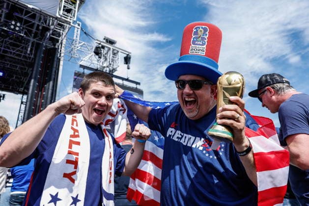 US Mens Team reveals their 2026 FIFA World Cup, WM, Weltmeisterschaft, Fussball roster United States soccer team fans gather during the United States World Cup roster reveal in New York, New York USA, 26 May 2026. NEW YORK NEW YORK UNITED STATES  Copyright: xKENAxBETANCURx