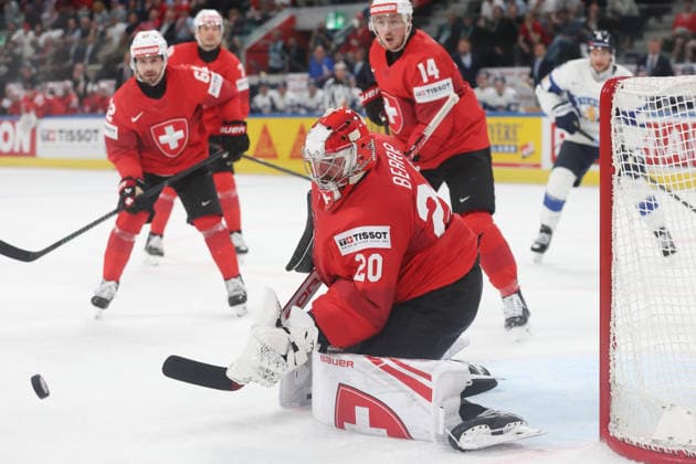 26 05 2026 Swiss Life Arena Zurich , SWITZERLAND, Mens Ice Hockey IIHF World Championship Zurich 2026 Group A SUI FIN Goaltender Reto Berra SUI