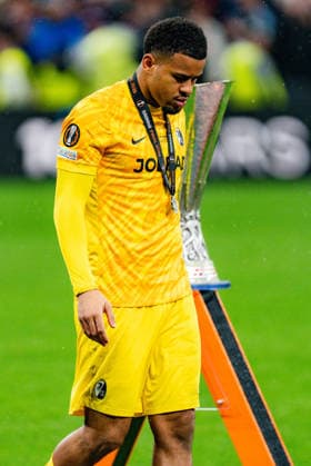 20 05 2026, SC Freiburg vs Aston Villa, UEFA Europa League Final, Final Matchday Noah Atubolu SC Freiburg, 1 unhappy disappointed sad after the final defeat Copyright: xBahhoxKarax