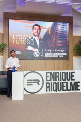 ESP Riquelme press conference Enrique Riquelme presents his candidacy for the Real Madrid presidential elections in the presence of club members in Madrid May 27 2026 Madrid Spain Copyright: xAlbaxPachecox xAgenciaxLOFx