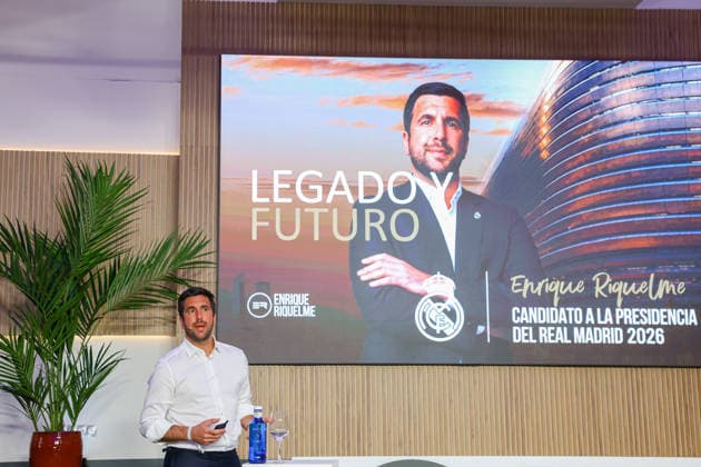 ESP Riquelme press conference Enrique Riquelme presents his candidacy for the Real Madrid presidential elections in the presence of club members in Madrid May 27 2026 Madrid Spain Copyright: xAlbaxPachecox xAgenciaxLOFx
