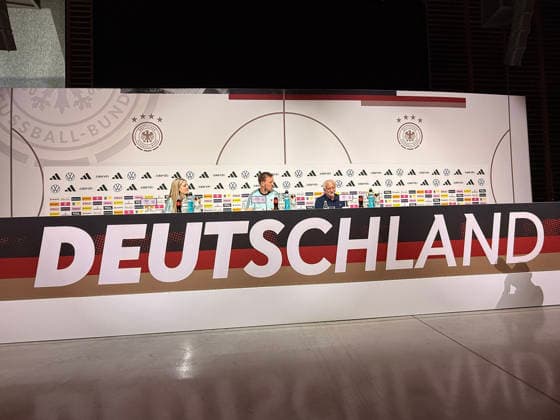 National coach Julian Nagelsmann and sports director Rudi Völler Germany Germany at the opening press conference of the World Cup training camp Herzo Base 27 05 2026 German national team, training camp for World Cup preparation, Home Ground, HerzoBase, World of Adidas, Herzogenaurach