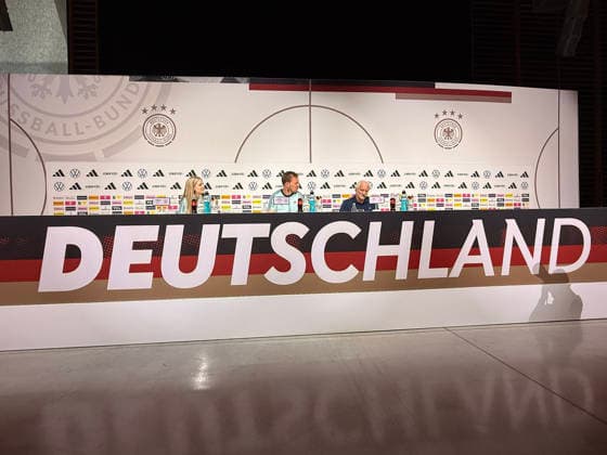 National coach Julian Nagelsmann and sports director Rudi Völler Germany Germany at the opening press conference of the World Cup training camp Herzo Base 27 05 2026 German national team, training camp for World Cup preparation, Home Ground, HerzoBase, World of Adidas, Herzogenaurach