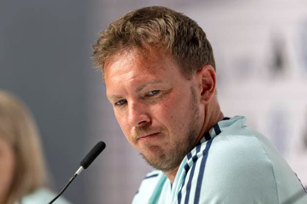 27 05 2026, Football DFB national team Germany, training camp before the World Cup, kick-off press conference in the HALFTIME media center at ADIDAS, in Herzogenaurach Coach Julian Nagelsmann Germany