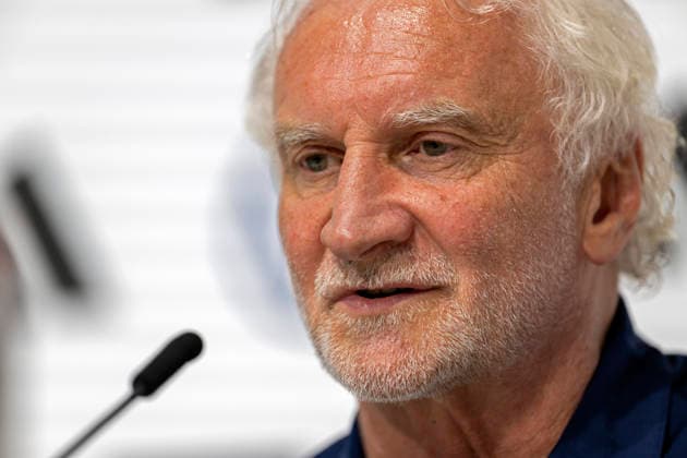 27 05 2026, Football DFB national team Germany, training camp before the World Cup, kick-off press conference in the HALFTIME media center at ADIDAS, in Herzogenaurach Sports Director Rudi Völler Germany