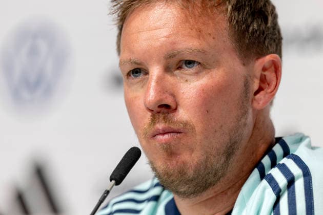 27 05 2026, Football DFB national team Germany, training camp before the World Cup, kick-off press conference in the HALFTIME media center at ADIDAS, in Herzogenaurach Coach Julian Nagelsmann Germany