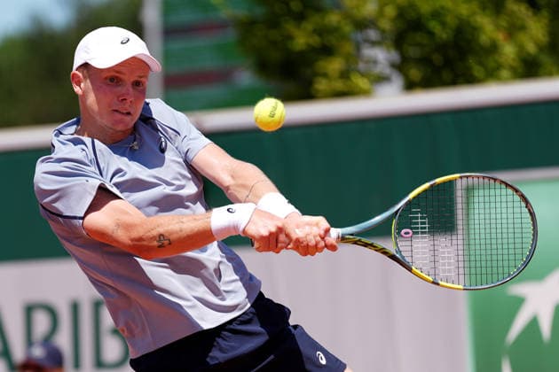2026-05-27 2026 French Open - Day Four PARIS, FRANCE - MAY 27: Jesper de Jong of the Netherlands during Day Four of the 2026 French Open at Roland Garros on May 27, 2026 in Paris, France. (Photo by Marleen Fouchier BSR Agency) Paris France Content not available for redistribution in The Netherlands directly or indirectly through any third parties. Copyright: xBSRxAgencyx